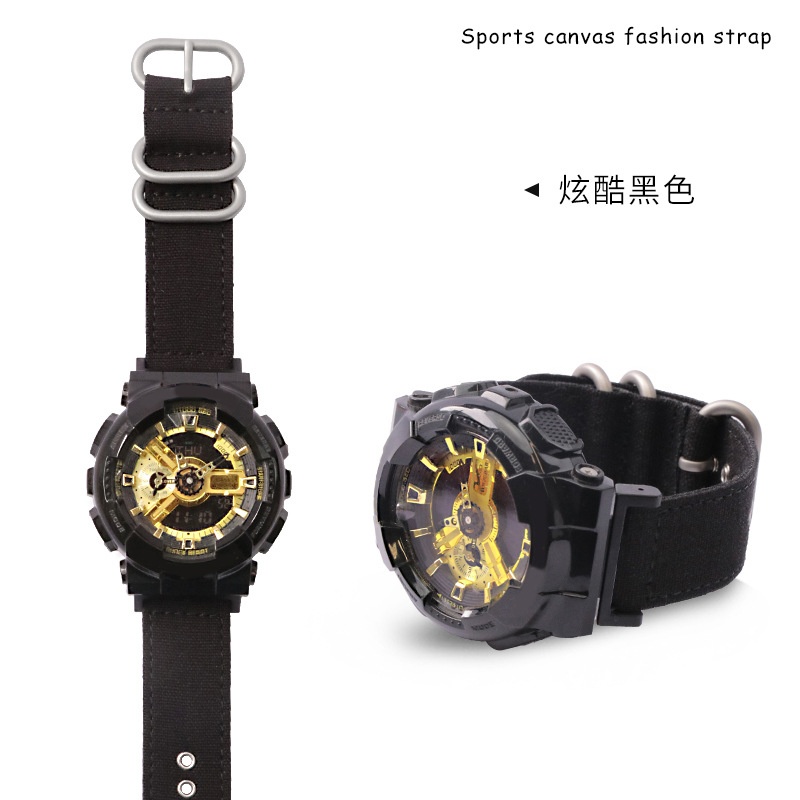 Casio Watch G-Shock Dw-5600 - 16mm 면 캔버스 나일론 교체용 시계