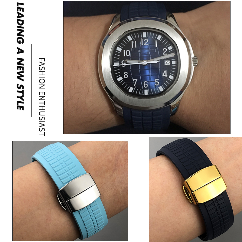 22mm 메탈 핀 곡선형 끝 플루오로카본 FKM 플루오 - Patek Philippe Watch Aquanaut 리뷰 및 가격