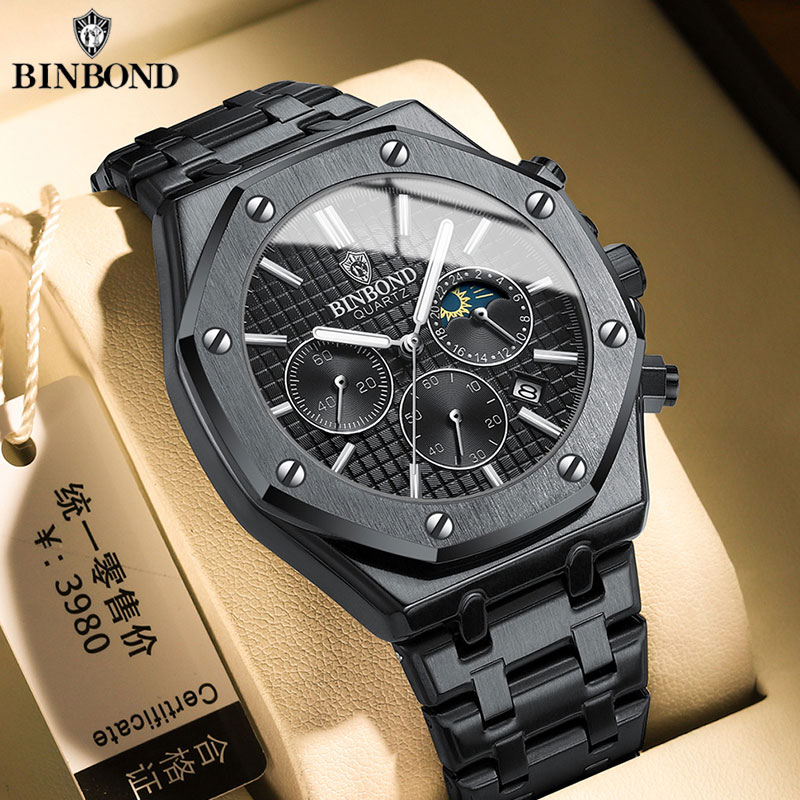 BINBOND 품질 남자 시계 럭셔리 높은 남자 석영  - Rolex Watch Daytona 리뷰 및 가격