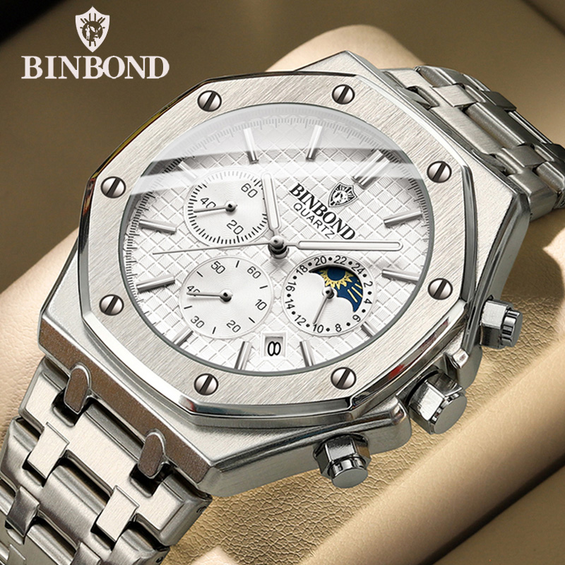 BINBOND 품질 남자 시계 럭셔리 높은 남자 석영  - Rolex Watch Daytona 리뷰 및 가격