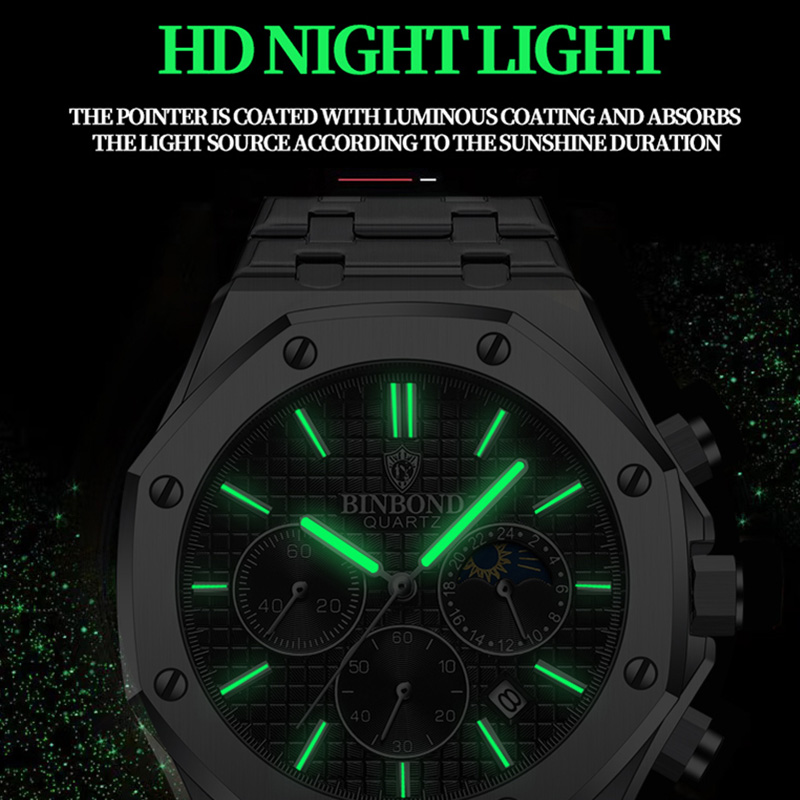 BINBOND 품질 남자 시계 럭셔리 높은 남자 석영  - Rolex Watch Daytona 리뷰 및 가격
