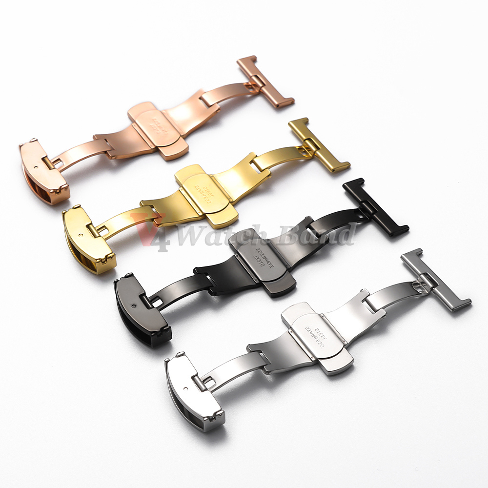 광택 무광택 더블 버튼 시계줄 버클 스테인리스 스틸 버 - Butterfly Clasp Deployant 리뷰 및 가격