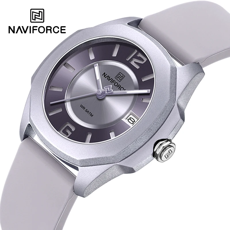 NAVIFORCE 여성용 7107 시계, 우아한 여성용 - Silicone Band Women 리뷰 및 가격